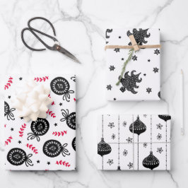 Kerstfeestdagen Scandinavische stijl Inpakpapier Vel