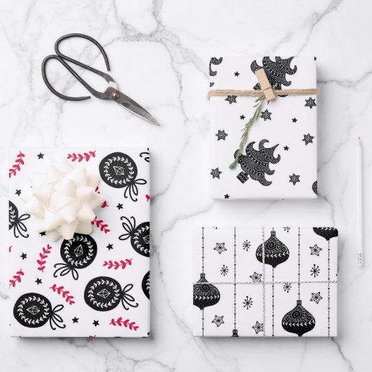 Kerstfeestdagen Scandinavische stijl Inpakpapier Vel (Voorkant)