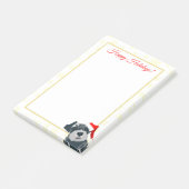 kerstFeestdagen Schnauzer Dog Post-It Notes (Schuin)