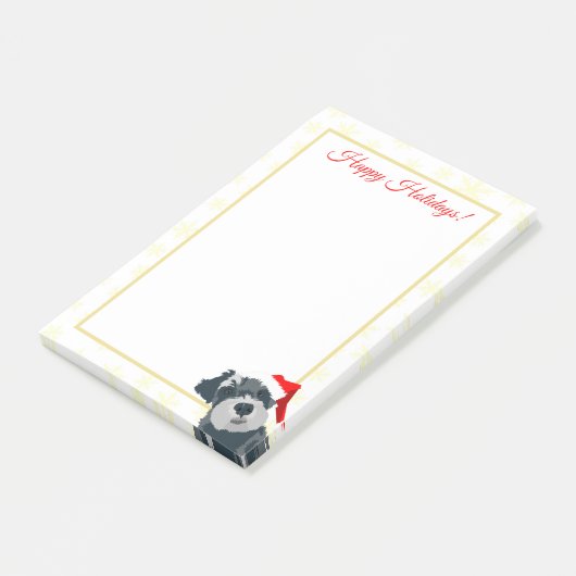 kerstFeestdagen Schnauzer Dog Post-It Notes (Schuin)