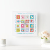 kerstFeestdagen Stempel Vierkante Klok (Huis)