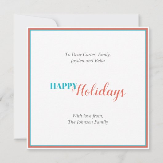 kerstFeestdagen Stempelfoto Kaart (Achterkant)