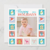 kerstFeestdagen Stempelfoto Kaart (Voorkant)