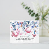 Kerstfeestdagen - uitnodiging voor Briefkaart (Staand voorkant)