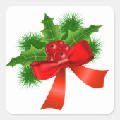 Kerstfeestdagen Vierkante Sticker (Voorkant)