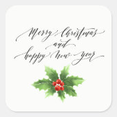 Kerstfeestdagen Vierkante Sticker (Voorkant)