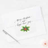 Kerstfeestdagen Vierkante Sticker (Envelop)