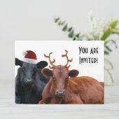 kerstfeestdagen voor Boerderij van runderen Kaart (Staand voorkant)