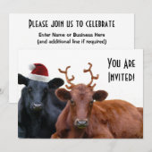 kerstfeestdagen voor Boerderij van runderen Kaart (Voorkant / Achterkant)