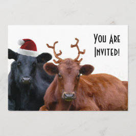 kerstfeestdagen voor Boerderij van runderen Kaart