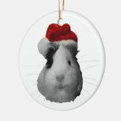 kerstFeestdagen voor kerstmis met Santa Claus Pig Keramisch Ornament (Links)