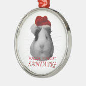 kerstFeestdagen voor kerstmis met Santa Claus Pig  Metalen Ornament (Links)