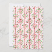 Kerstfeestdagen, Waterverf Berries en Holly Kaart (Achterkant)