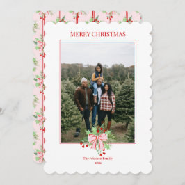 Kerstfeestdagen, Waterverf Berries en Holly Kaart