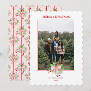 Kerstfeestdagen, Waterverf Berries en Holly Kaart