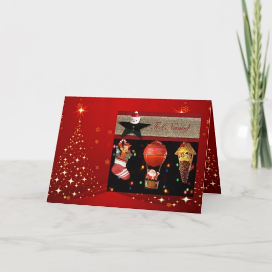 kerstFeestdagen wensen Kaart (Voorkant)