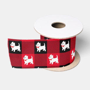 kerstfeestdagen — Westies — West Highland Terr Satijnen Lint