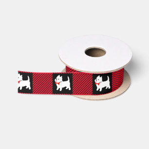 kerstfeestdagen — Westies — West Highland Terr Satijnen Lint