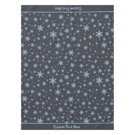 Kerstfeestdagen wintersopflakes op maat tafelkleed (Voorkant)