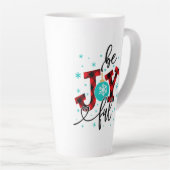 kerstFeestdagen zijn vrolijk modern Latte Mok (Rechterhoek)