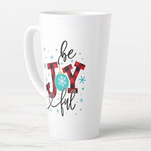 kerstFeestdagen zijn vrolijk modern Latte Mok (Linkerhoek)