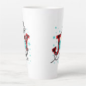 kerstFeestdagen zijn vrolijk modern Latte Mok (Voorkant)
