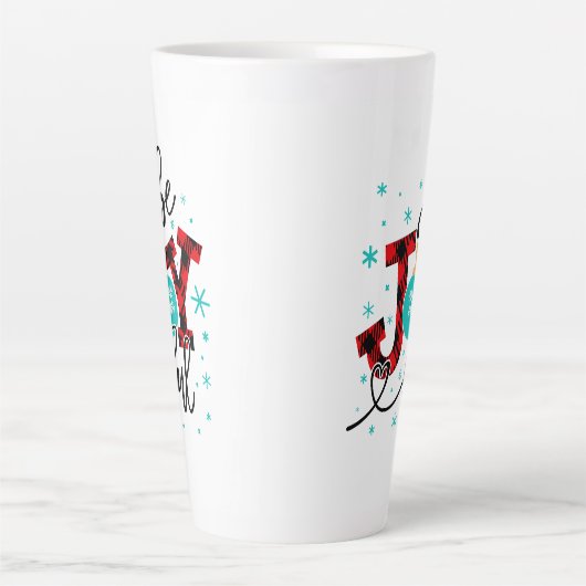 kerstFeestdagen zijn vrolijk modern Latte Mok (Voorkant)