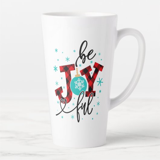 kerstFeestdagen zijn vrolijk modern Latte Mok (Rechts)