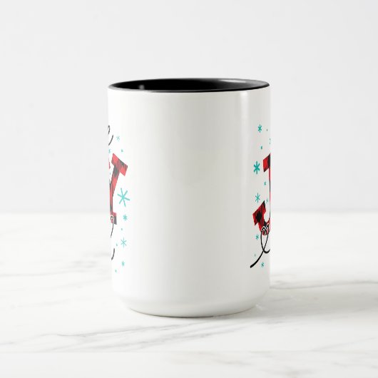 kerstFeestdagen zijn vrolijk modern Mok (Midden)