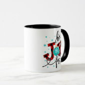 kerstFeestdagen zijn vrolijk modern Mok (Voorkant rechts)