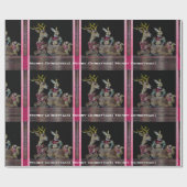 Kerstfeestdieren Cadeaupapier (Vlak)