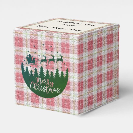  kerstfeestdoos voor Merry Bedankdoosjes (Voorkant Zijde)