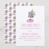 kerstfeestdromen met kerstboomwortel kaart (Voorkant / Achterkant)