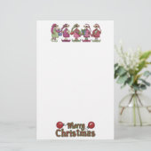 kerstfeestdromen voor Beren Briefpapier (Staand voorkant)