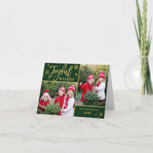 Kerstfeestelijke 3-fotograaf voor feestelijke fees feestdagen kaart