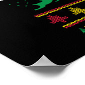 Kerstfeestelijke AF-feestdagen Funny Holiday Reind Poster (Hoek)