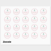 Kerstfeestelijke Anchor Round-Sticker Ronde Sticker (Vel)
