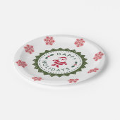 Kerstfeestelijke Cartoon kerstman Papieren Bordje (Gekanteld)