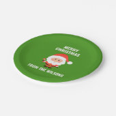 Kerstfeestelijke Cartoon kerstman Papieren Bordje (Gekanteld)