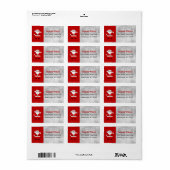 Kerstfeestelijke Cartoon Santa Red Etiket (Full Sheet)