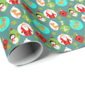 Kerstfeestelijke Cute Baubles gepatterd Cadeaupapier (Rol Hoek)