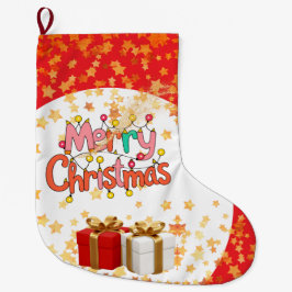 Kerstfeestelijke decoratie ornament grote kerstsok