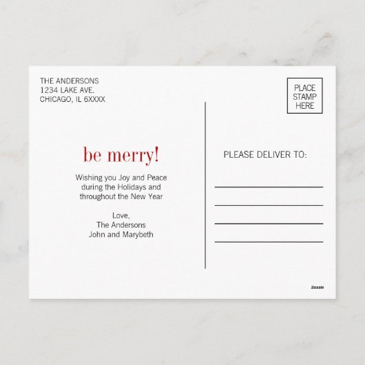 kerstfeestelijke definitie feestdagenkaart (Achterkant)