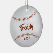 Kerstfeestelijke feestdag Foto Baseball Sports Keramisch Ornament (Rechts)