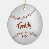 Kerstfeestelijke feestdag Foto Baseball Sports Keramisch Ornament (Links)