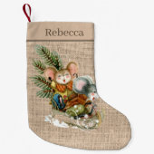 kerstfeestelijke feestdag voor feestdagen kleine kerstsok (Voorkant)