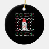 Kerstfeestelijke feestdagen keramisch ornament (Voorkant)