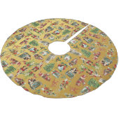 kerstfeestelijke feestdagen met Retro Gold Kerstboom Rok (Gekanteld)