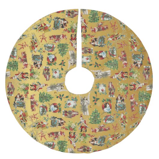 kerstfeestelijke feestdagen met Retro Gold Kerstboom Rok (Voorkant)