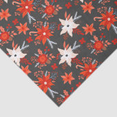 Kerstfeestelijke Feestdagen Winterroze roze Floral Tissuepapier (Detail)